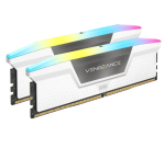 Corsair C40 Vengeance RGB 64GB DDR5 DRAM 5200MHz Memory Kit White CMH64GX5M2B5200C40W
