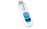 ADATA C008 32GB USB 2.0 Retractable Capless Flash Drive White AC008-32G-RWE