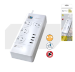 Sansai 4 Outlets & 4 USB Outlets Surge Protected Powerboard PAD-4044C