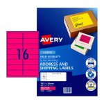 Avery Pink LabelPro L7162FP 16UP Pack 25 35952