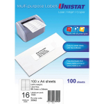 Avery Universal Lip Label 16UP Pack 100 - 5 Boxes 38942