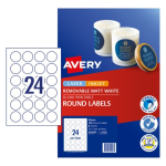 Avery Red Label L7129 40mm 24UP (Pack of 8) 910007