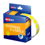 Avery Yellow Dispenser Dot Stickers 14 mm diameter 1050 Labels 937239