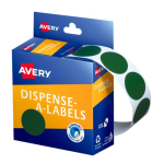 Avery Green Dispenser Dot Stickers 24 mm diameter 500 Labels 937246