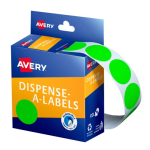 Avery Green Dispenser Dot Stickers 24 mm diameter 350 Labels 937297