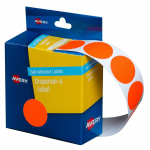 Avery Orange Dispenser Dot Stickers 24 mm 350 Labels (5 Per Box) 937301