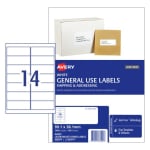 Avery General Use Labels 99.1 x 38.1 mm 1400 Labels 938209