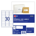 Avery General Use Labels 64 x 26.7 mm 3000 Labels 938211