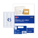 Avery General Use Labels 58 x 17.8 mm 4500 Labels 938212