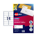 AVERY L7163 Laser Labels 99.1 x 38.1mm 14/Sheet, Pack 20 952003