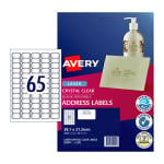Avery Crystal Clear Address Labels Laser Printers, 38.1 x 21.2 mm Pack 25 959022