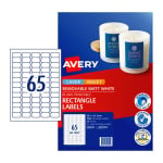 Avery Removable Multipurpose Labels 38.1 x 21.2mm Pack 25 959049