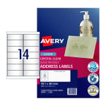 Avery Crystal Clear Address Labels Laser Printer 99.1 x 38.1 mm 959051