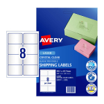 Avery Crystal Clear Shipping Labels for Laser Printers 99.1 x 67.7 mm 959052