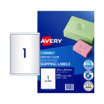 Avery Crystal Clear Shipping Label 199.6 x 289.1 mm Pack 25 959065