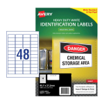 Avery White Heavy Duty Labels 45.7 x 21.2 mm Pack 25 959070