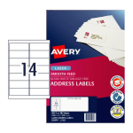 Avery White Laser Address Labels 99.1 x 38.1 mm Pack 250 959089