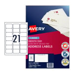 Avery White Laser Address Labels 63.5 x 38.1 mm Pack 250 959090