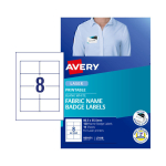 Avery Fabric Name Badge Labels 86.5 x 55.5 mm Pack 15 959171