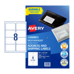 Avery Weatherproof Shipping Labels. 99.1 x 67.7 mm Pack 10 959409