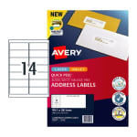 Avery White Laser Address Labels 99.1 x 38.1 mm Pack 10 959417