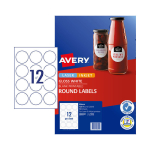 Avery Glossy Round Labels 60 Mm Diameter Pack 10 980001