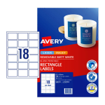 Avery L7107REV Removable Rectangle Labels White, 62 x 42 mm 980010