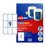 Avery Matt Rectangle Labels 62 x 89 mm Pack 10 980011