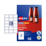 Avery Glossy Rectangle Labels. 62 x 42 mm Pack 10 980013