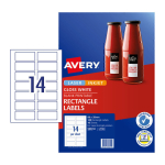 Avery Glossy Rectangle Labels. 80 x 35 mm Pack 10 980014