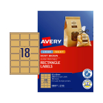 Avery Kraft Rectangle Labels. 62 x 42 mm Pack 270 980017