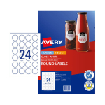 Avery Glossy Round Labels 40 mm Pack 240 980052