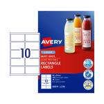 Avery Durable Rectangle Labels 96 x 51mm Pack 100 980054
