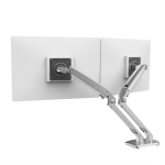 Ergotron MXV Desk Dual Monitor Arm Polished Aluminum 45-496-026