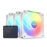 NZXT C12TF F120 RGB Core 120 mm 3x Case Fans with Controller White RF-C12TF-W1