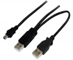 ASTROTEK  Usb 2.0 Y Splitter Cable - Type A Male AT-USB-AM-AMMBM