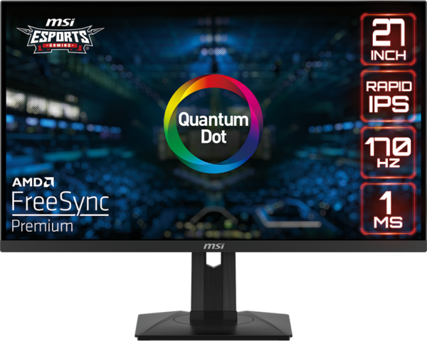 MSI G274QPF-QD 27 170Hz QHD IPS Quantum Dot Rapid Gaming Monitor