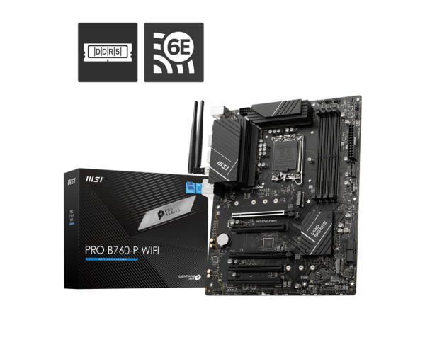 MSI PRO B760-P WIFI LGA 1700 DDR5 ATX Motherboard