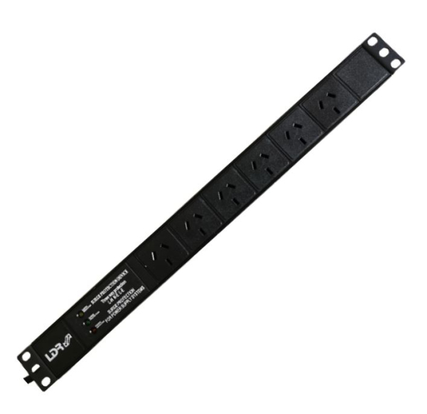 Ldr 6-port 10a Rackmount Powerboard Rail Unit  AU Approved 6x 3-pin Outlets