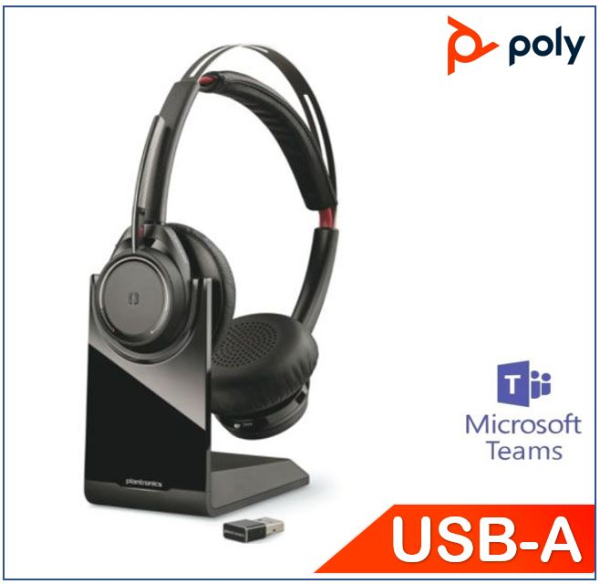 Plantronics / Poly Focus UC B825-M Headset with Charge Stand & USB Dongle