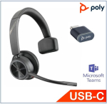 Plantronics / Poly 4310-M UC Mono Bluetooth Headset with USB-C Dongle