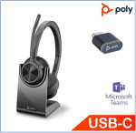 Plantronics / Poly 4320-M UC Stereo Bluetooth Headset with Stand & USB-C Dongle