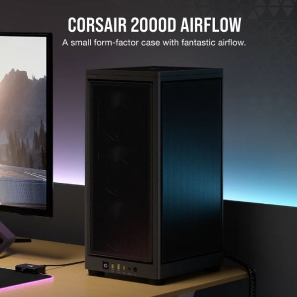 Corsair CC-9011244-WW 2000D Airflow Mini-ITX Tower Case Black