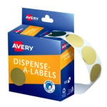 Avery 937271 Round Label Dispenser 24mm Gold Box 250