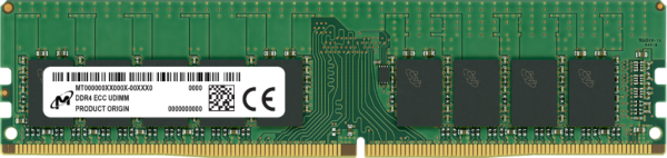 Crucial 16GB DDR4 3200MHz UDIMM CL22 ECC 1Rx8 Desktop Memory