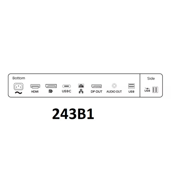 Philips 23.8 Daisy Chain Bundle, 1x 243b1 with Usb-c Dock Plus 1x 242b1, 4yr 243b1-242b1