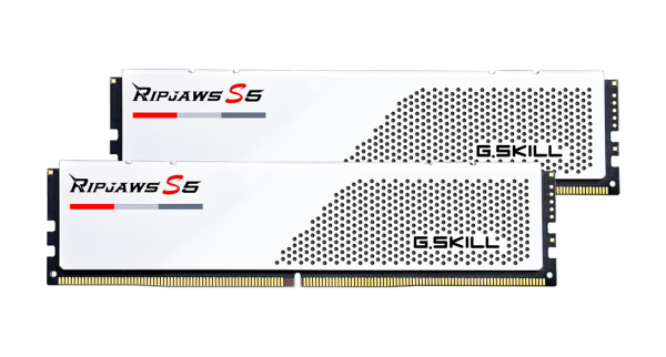 G.Skill Ripjaws S5 32GB (2x16GB) DDR5 5600MHz CL28 Desktop Memory White