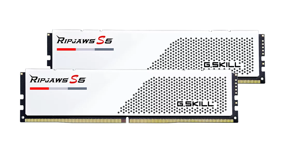 G.Skill Ripjaws S5 32GB (2x16GB) DDR5 5600MHz CL30 Desktop Memory White