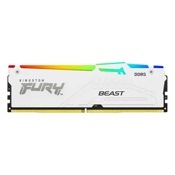 Kingston Fury Beast RGB 128GB (4x32GB) DDR5 5600MT/s CL40xmp Memory Kit White