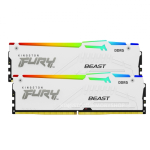 Kingston Fury Beast RGB 32GB (16GBx2) DDR5 5600MT/s CL36 DIMM Memory White